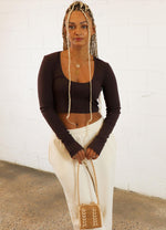 Load image into Gallery viewer, The Malia Set - Chocolate (Long-sleeve Rib) - Eris Collective

