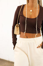Load image into Gallery viewer, The Malia Set - Chocolate (Long-sleeve Rib) - Eris Collective
